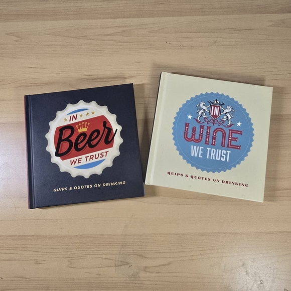 Set of Two 'In Beer We Trust' and 'In Wine We Trust' Books - Picture 1 of 4